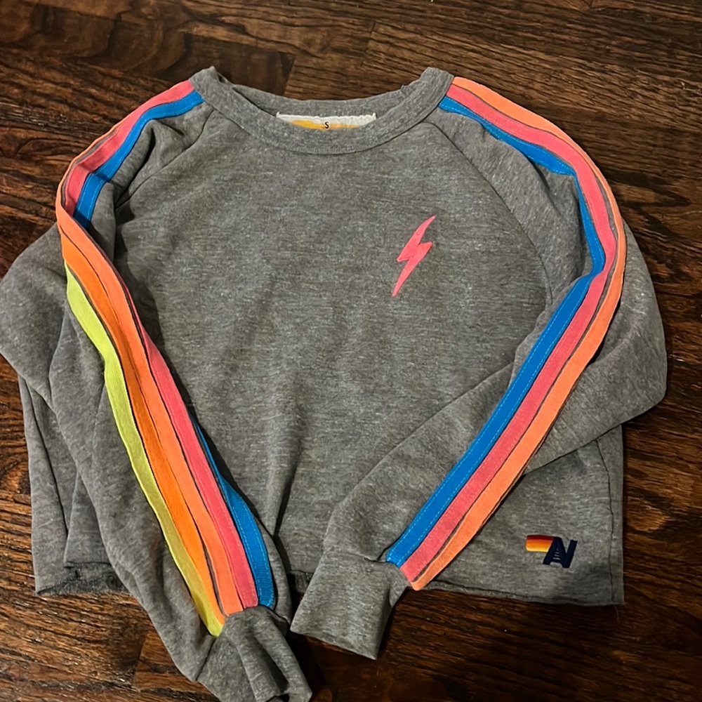 aviator nation cropped sweatshirt